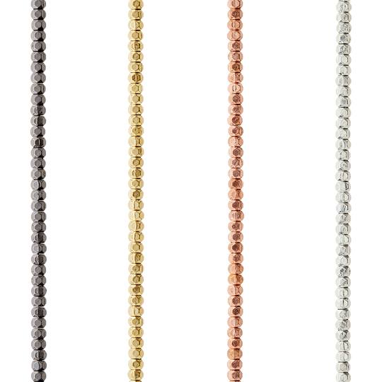 12 Pack: Metal Faceted Rondelle Beads, 3mm by Bead Landing®